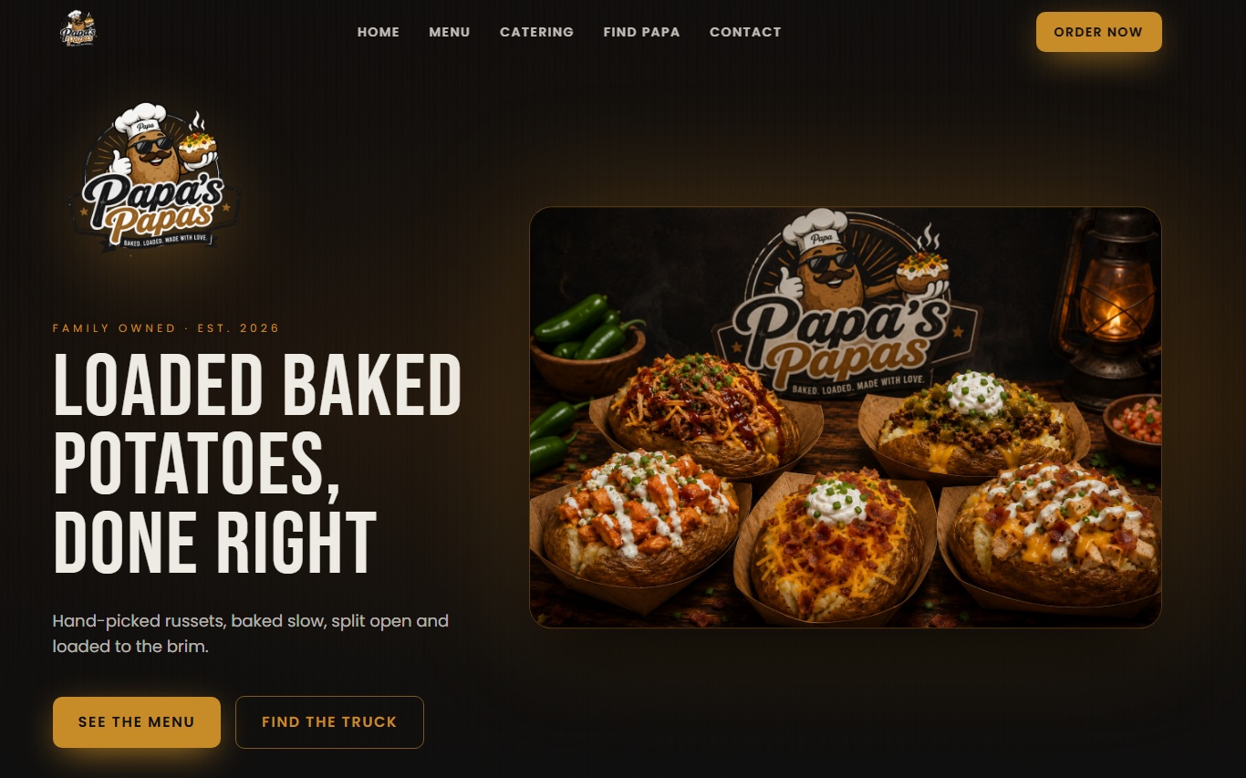Papa’s Papas website presentation
